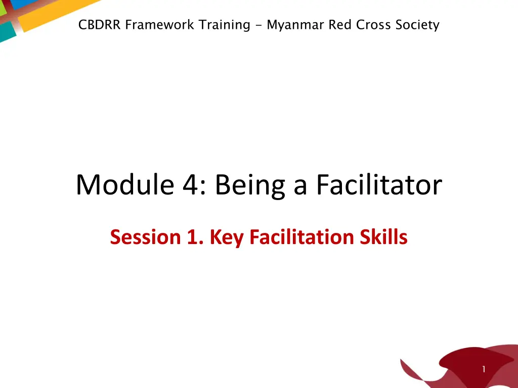 cbdrr framework training myanmar red cross society