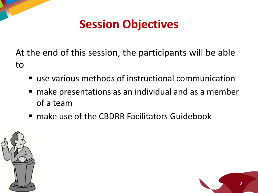 session objectives
