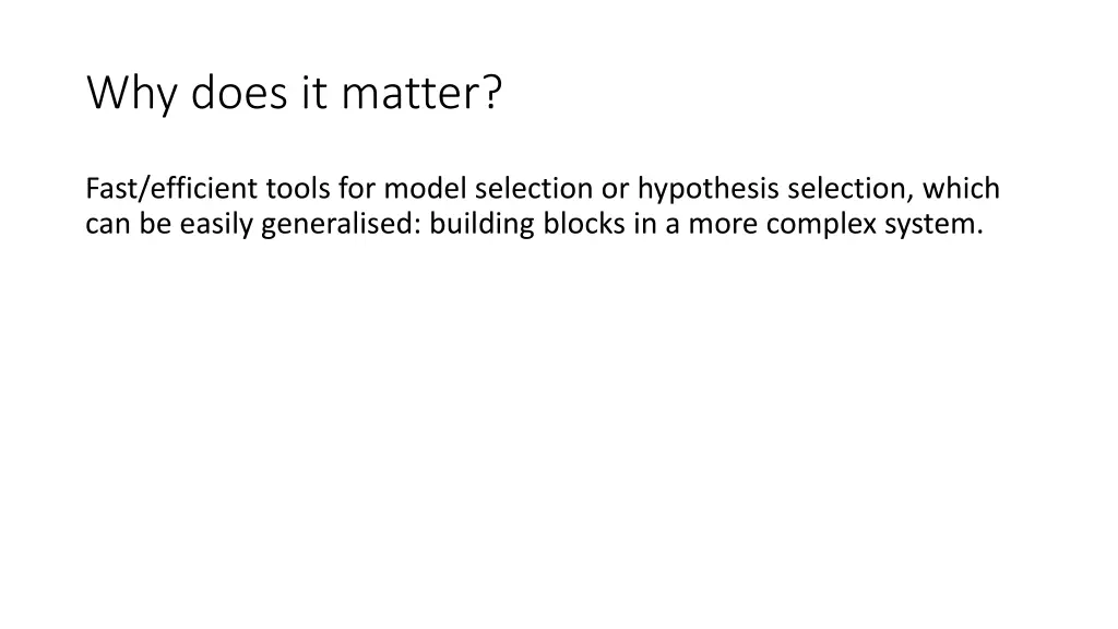 why does it matter 1