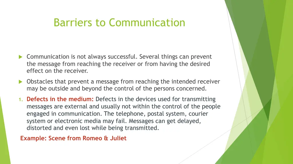 barriers to communication