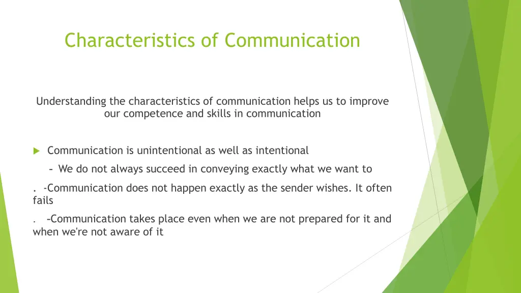 characteristics of communication