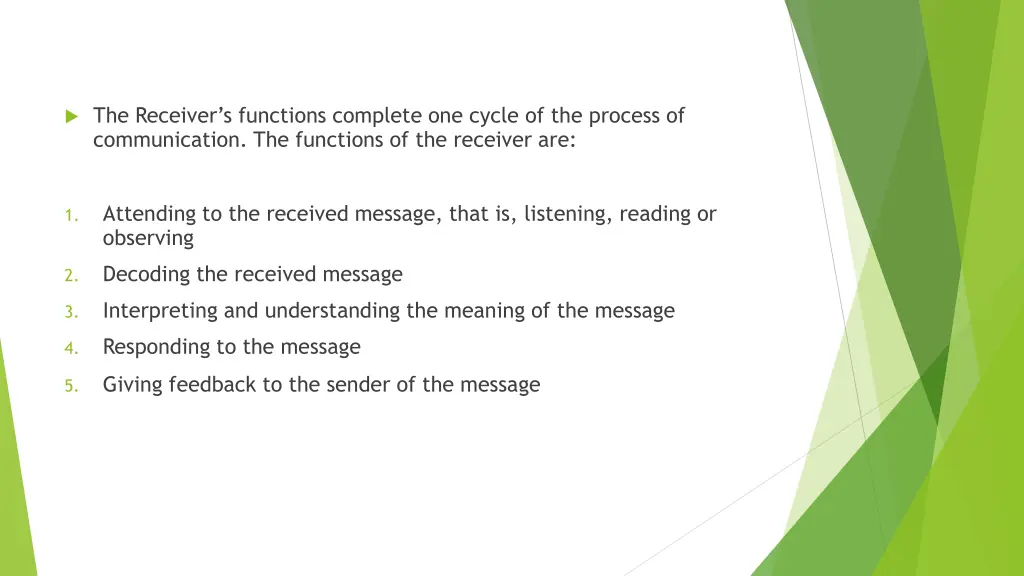 the receiver s functions complete one cycle
