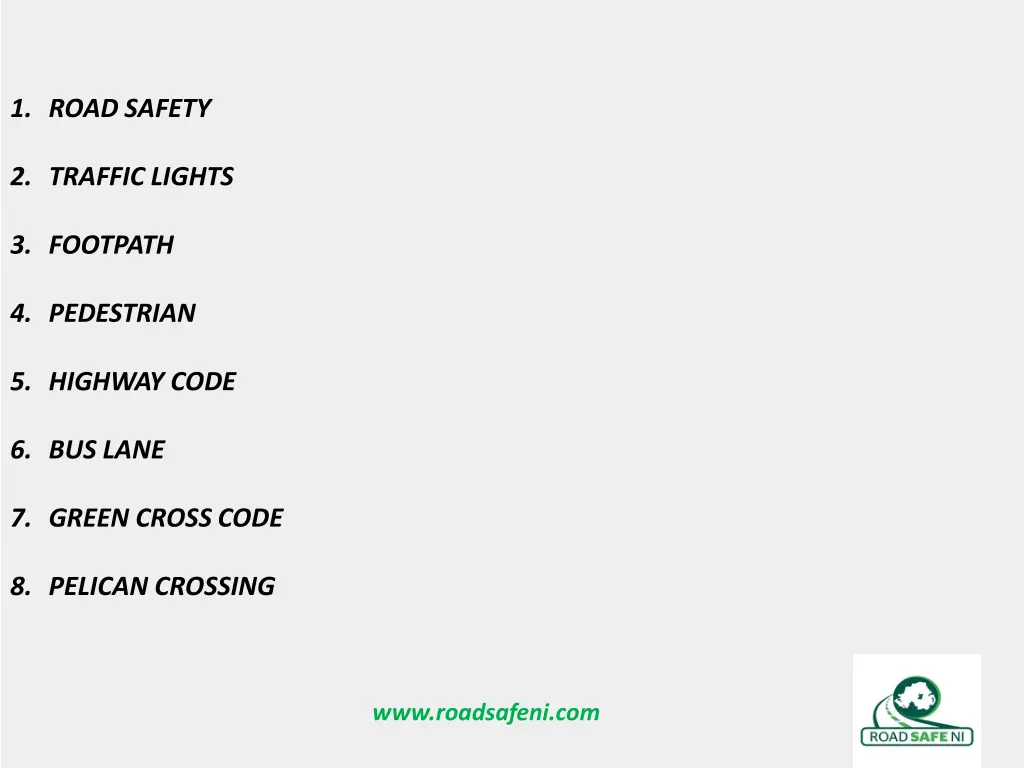 1 road safety