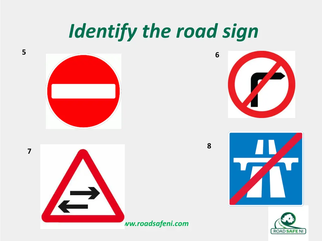 identify the road sign 1