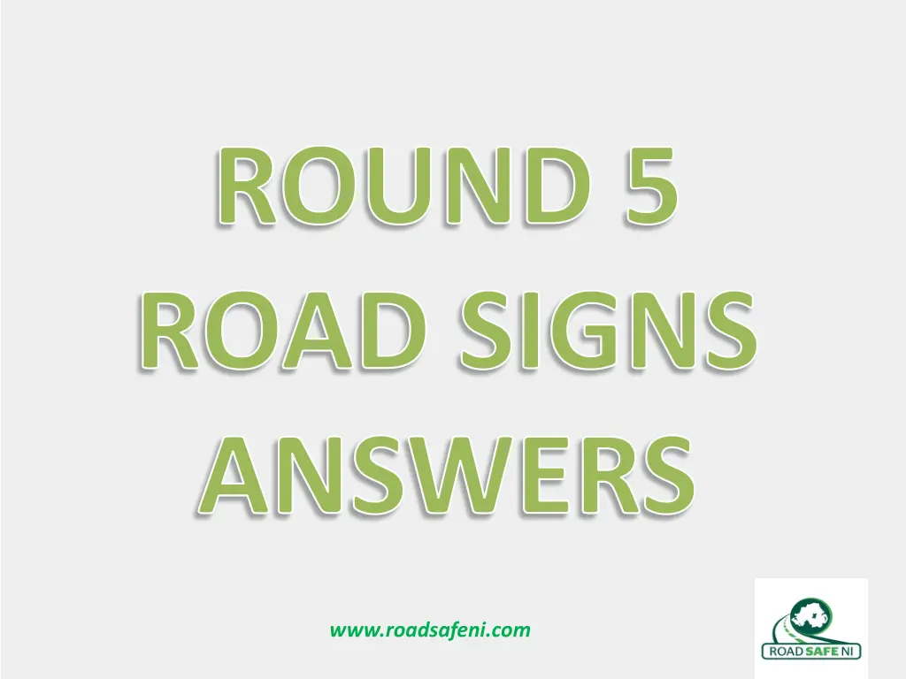 round 5 road signs answers