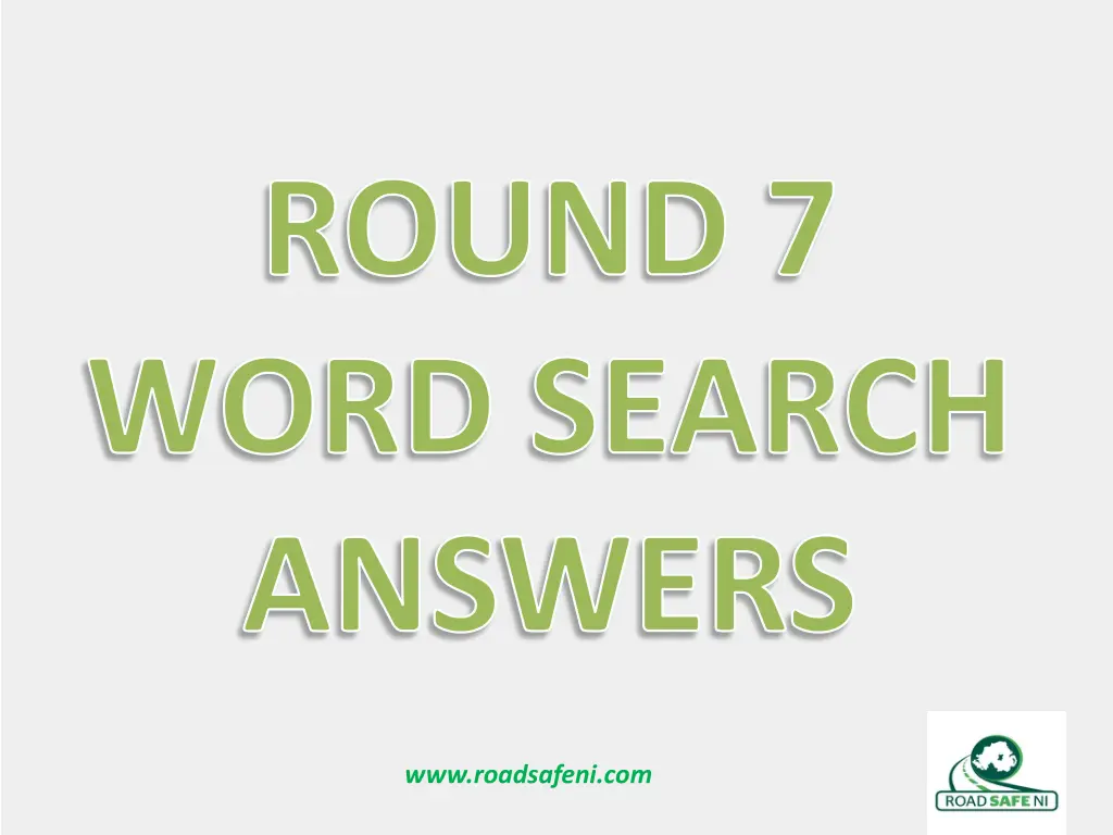 round 7 word search answers