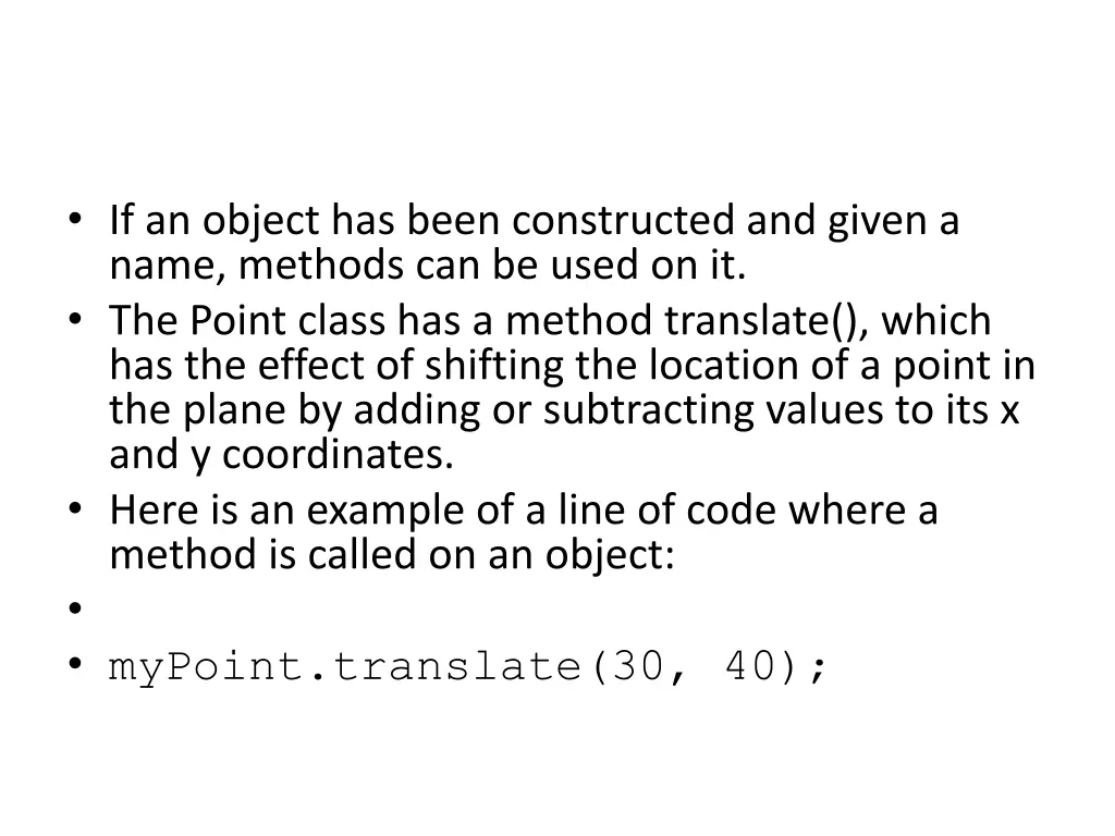 if an object has been constructed and given