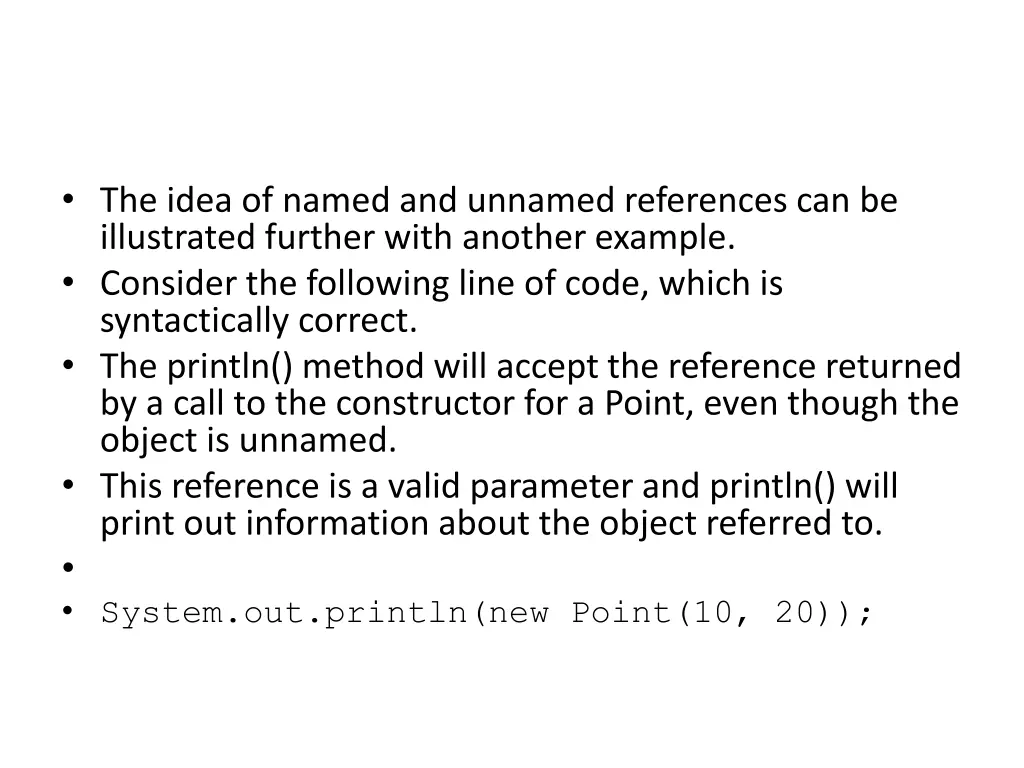 the idea of named and unnamed references