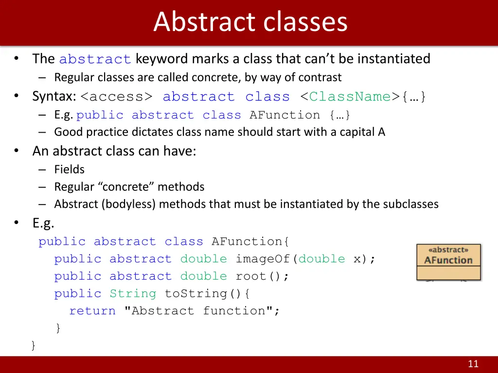 abstract classes 1