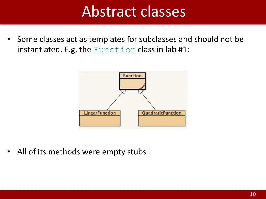 abstract classes