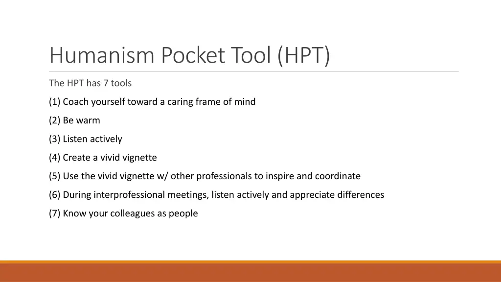 humanism pocket tool hpt