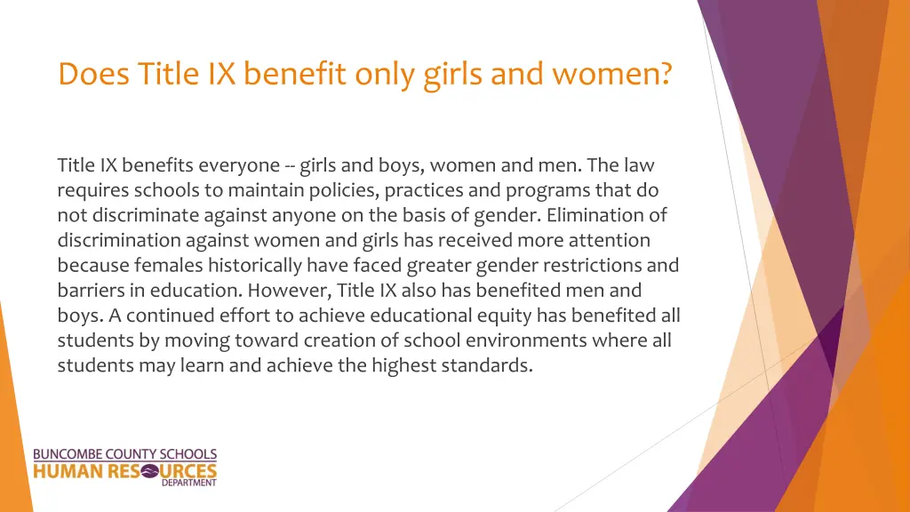 does title ix benefit only girls and women