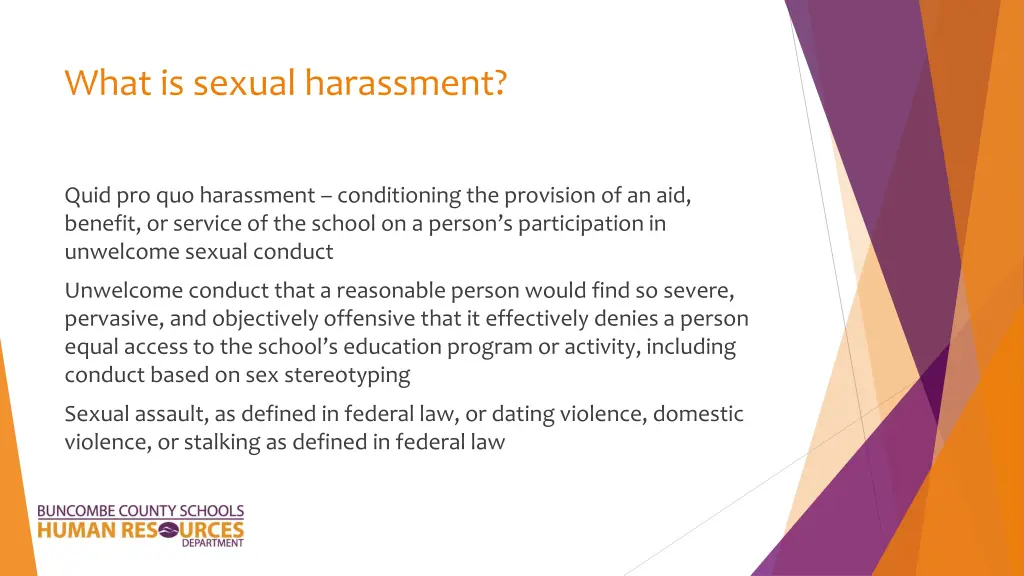 what is sexual harassment