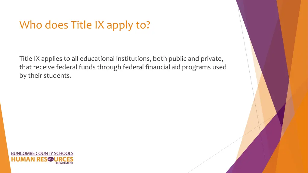 who does title ix apply to