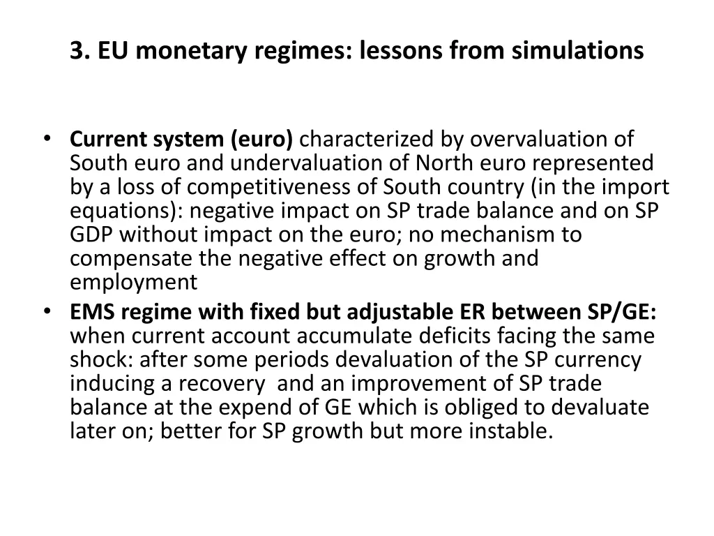 3 eu monetary regimes lessons from simulations