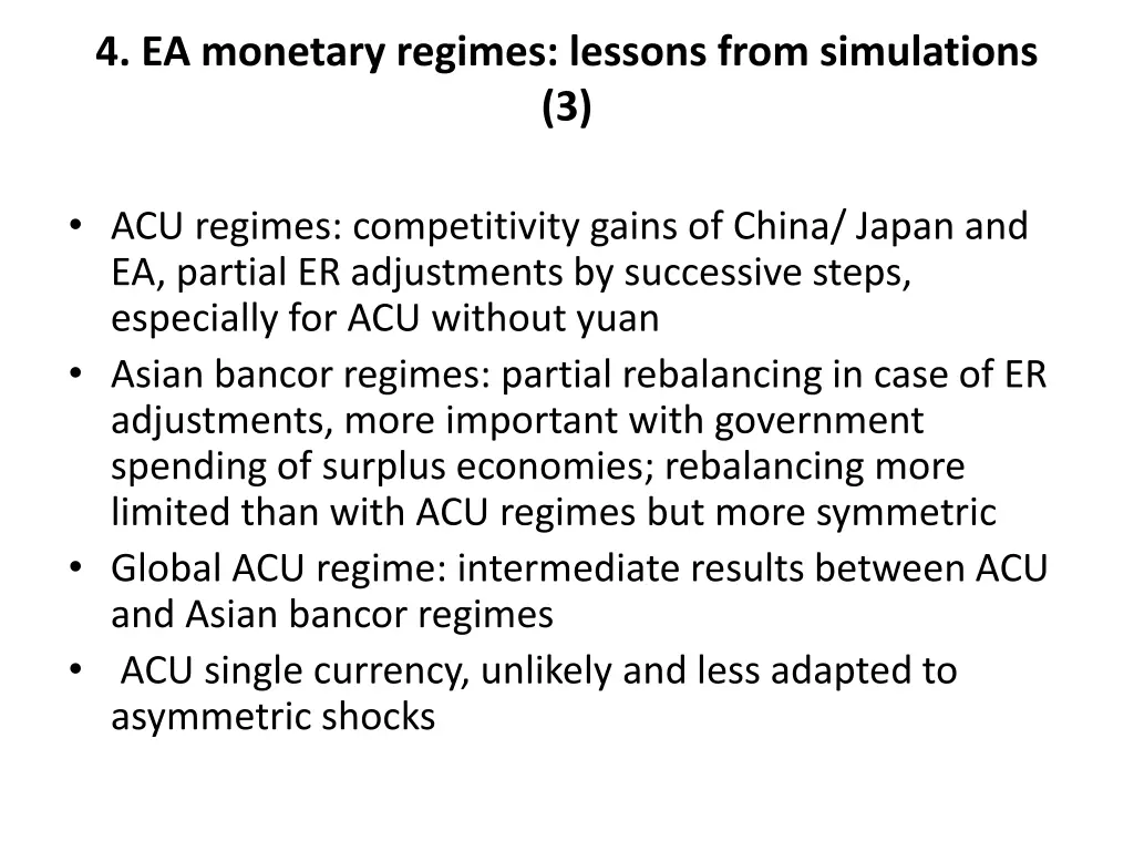 4 ea monetary regimes lessons from simulations 3