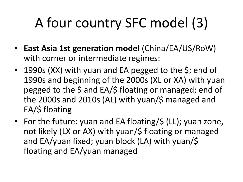 a four country sfc model 3