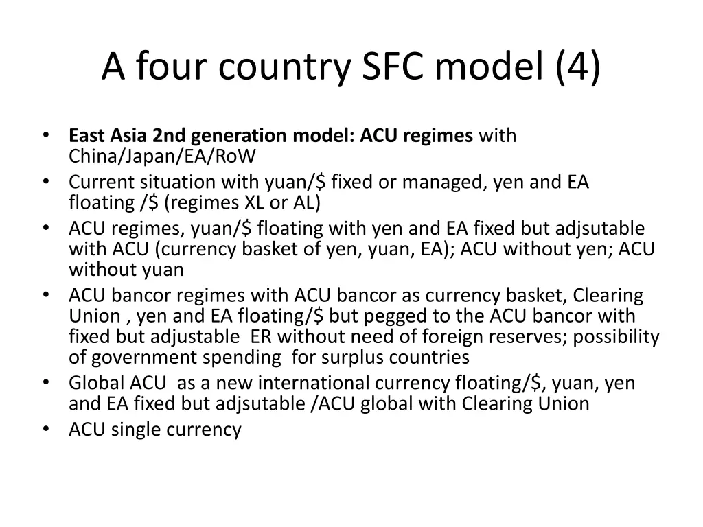 a four country sfc model 4