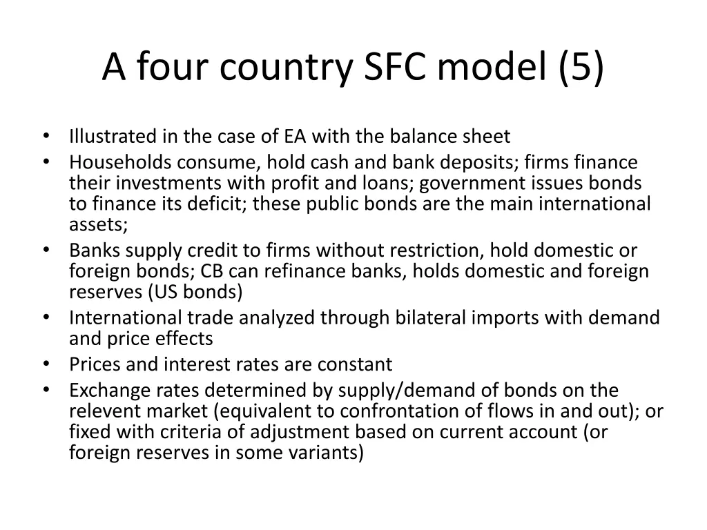 a four country sfc model 5