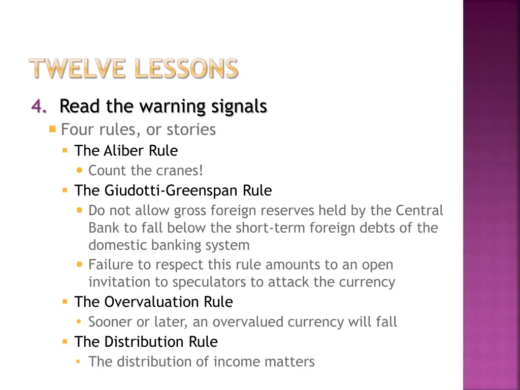 twelve lessons