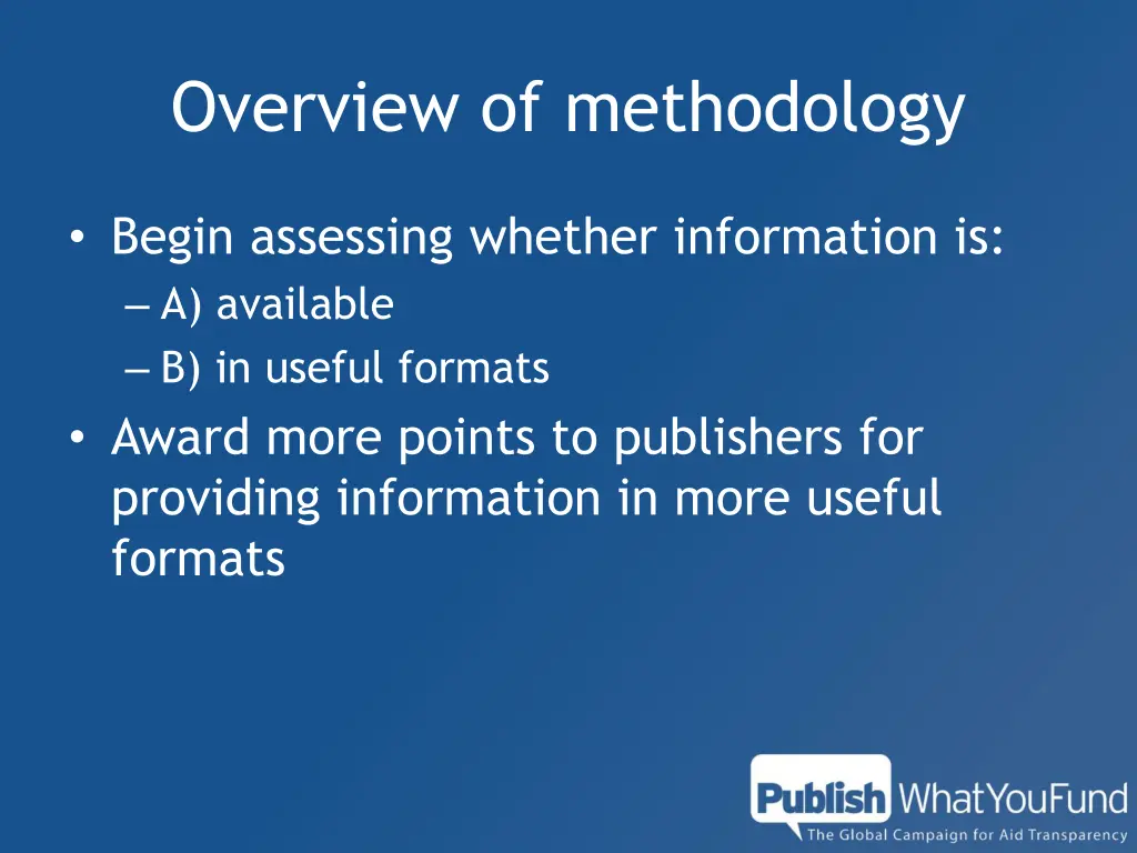 overview of methodology