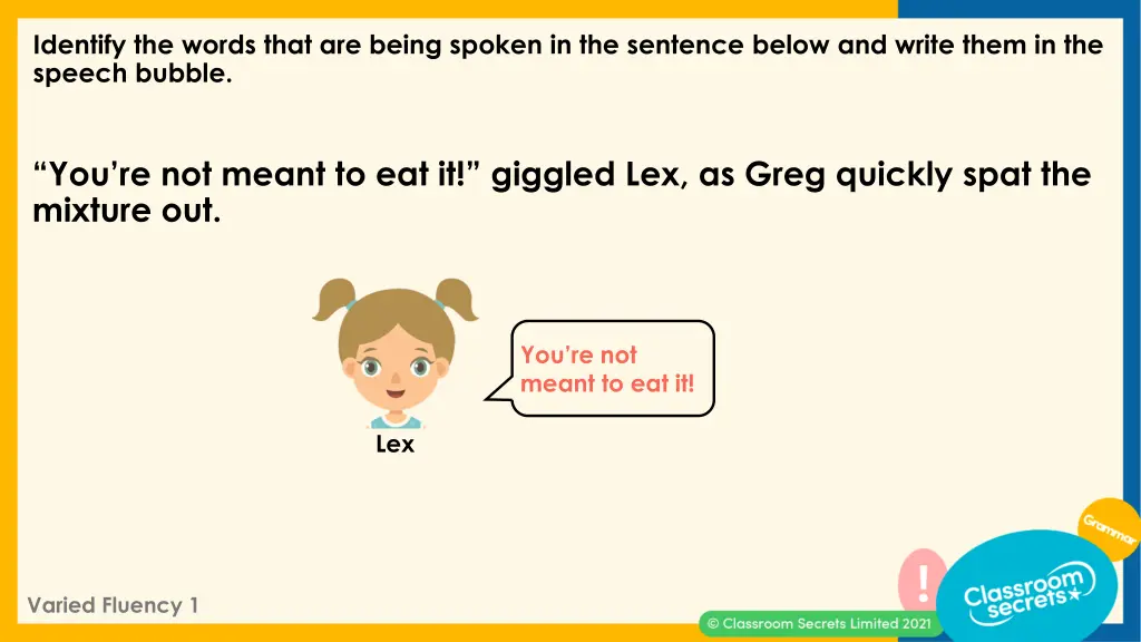 identify the words that are being spoken 1