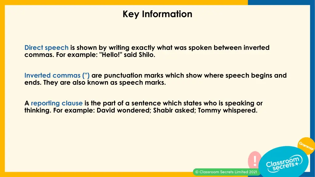 key information