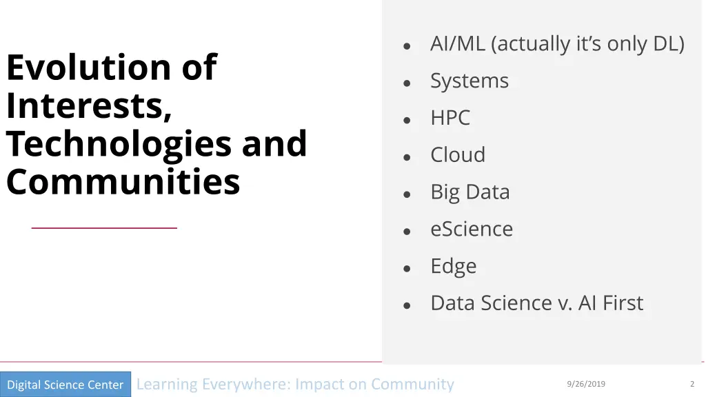 ai ml actually it s only dl systems hpc cloud