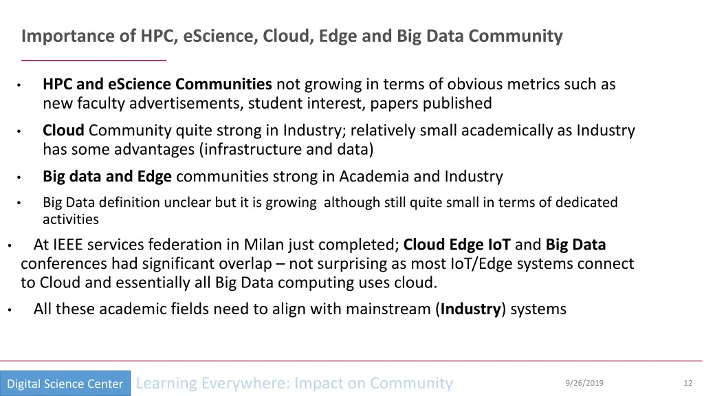 importance of hpc escience cloud edge