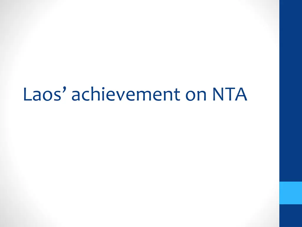 laos achievement on nta
