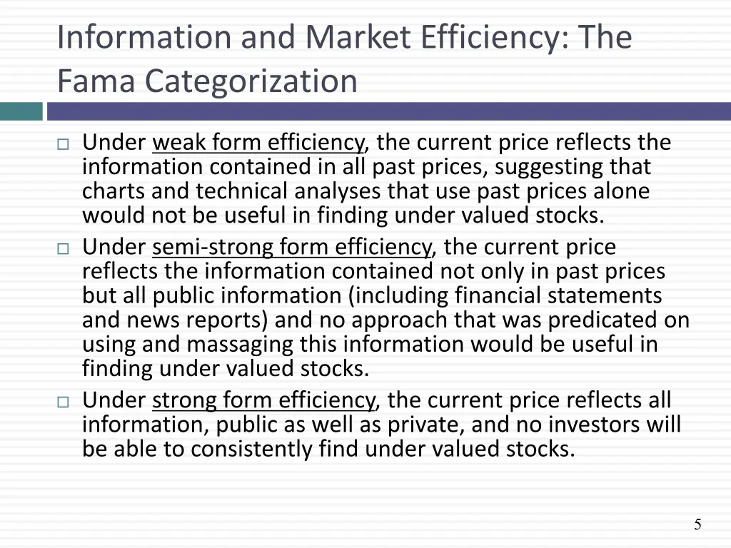 information and market efficiency the fama