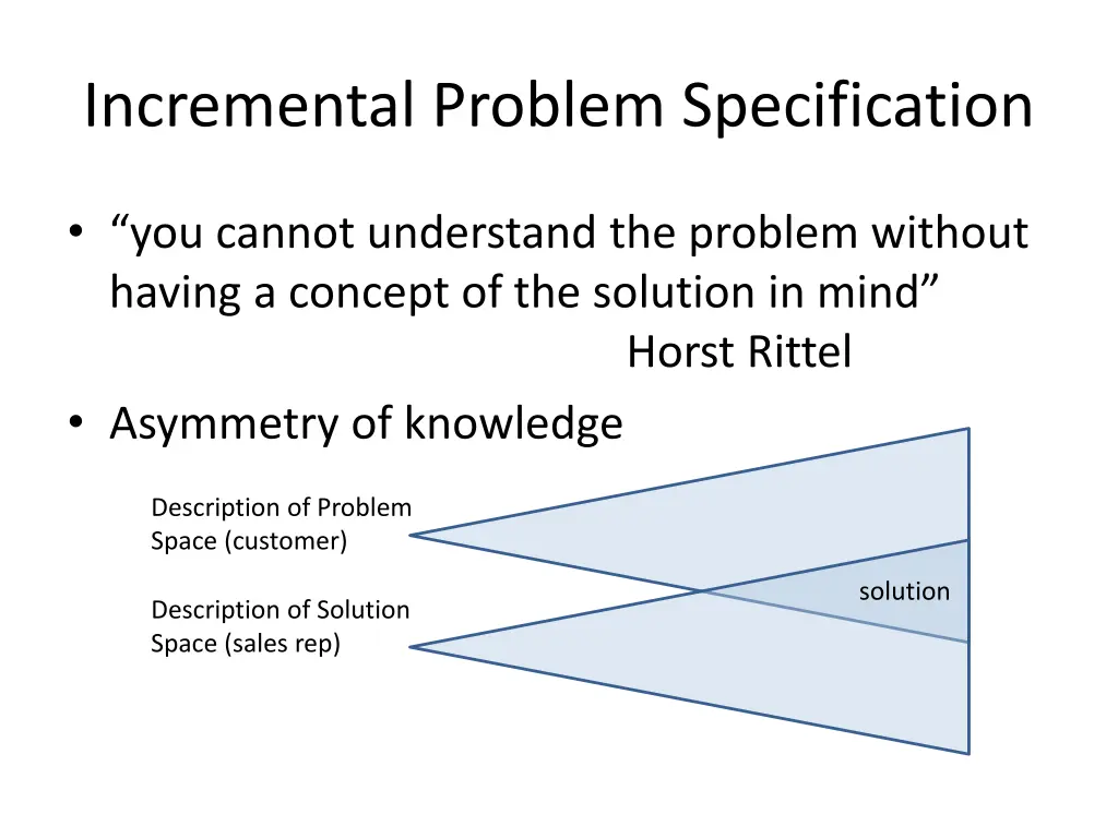 incremental problem specification