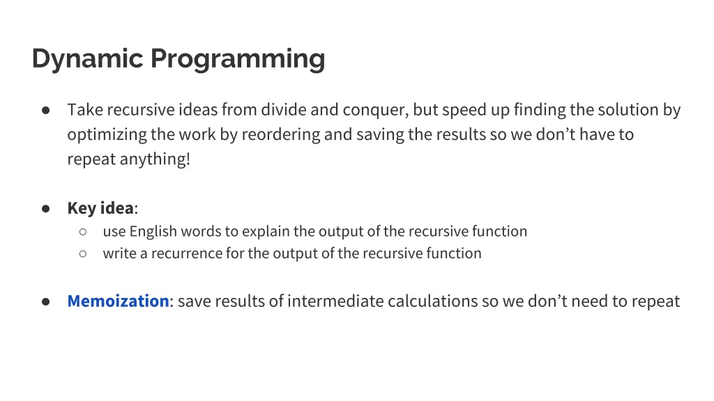 dynamic programming