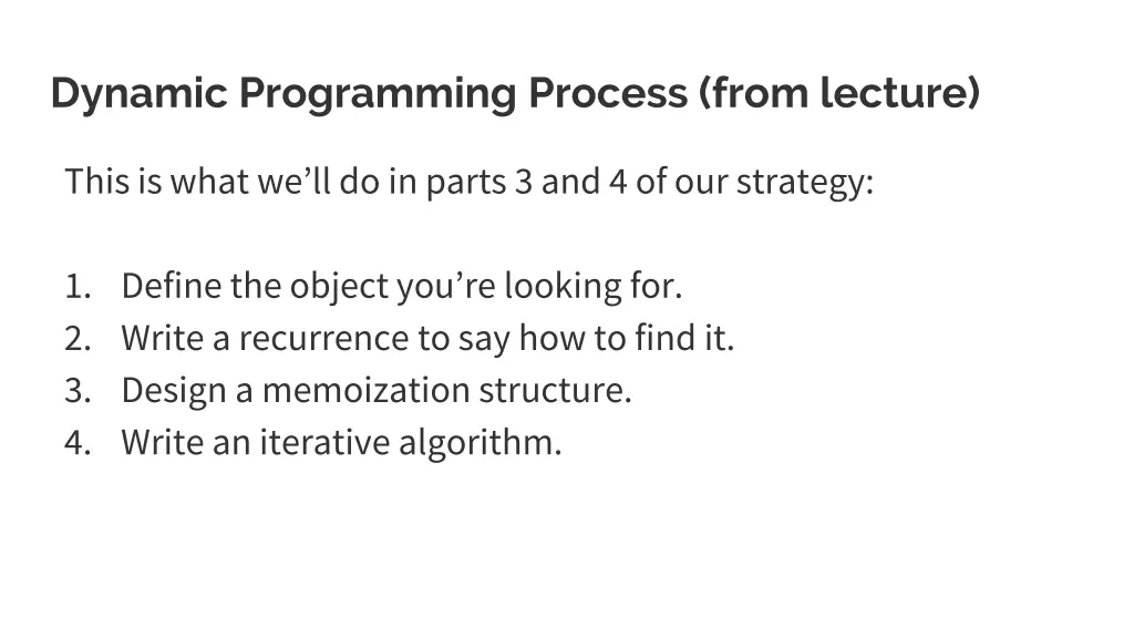 dynamic programming process from lecture