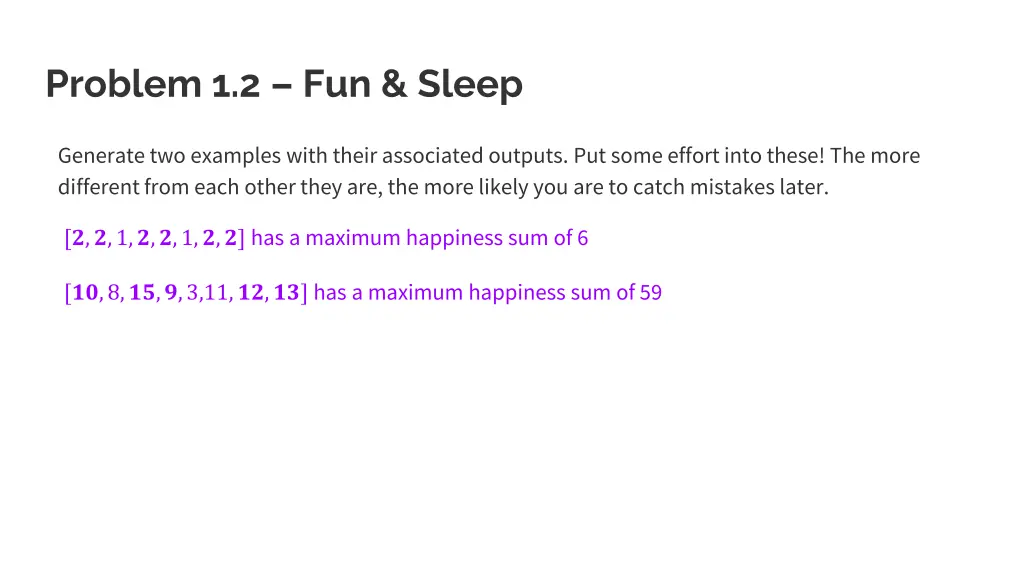 problem 1 2 fun sleep 2