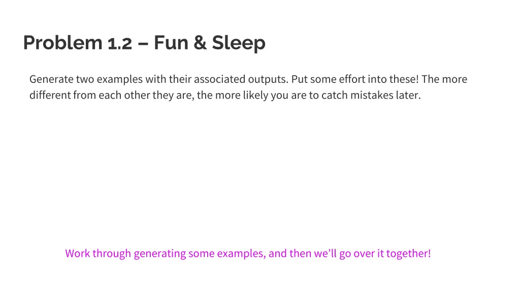problem 1 2 fun sleep