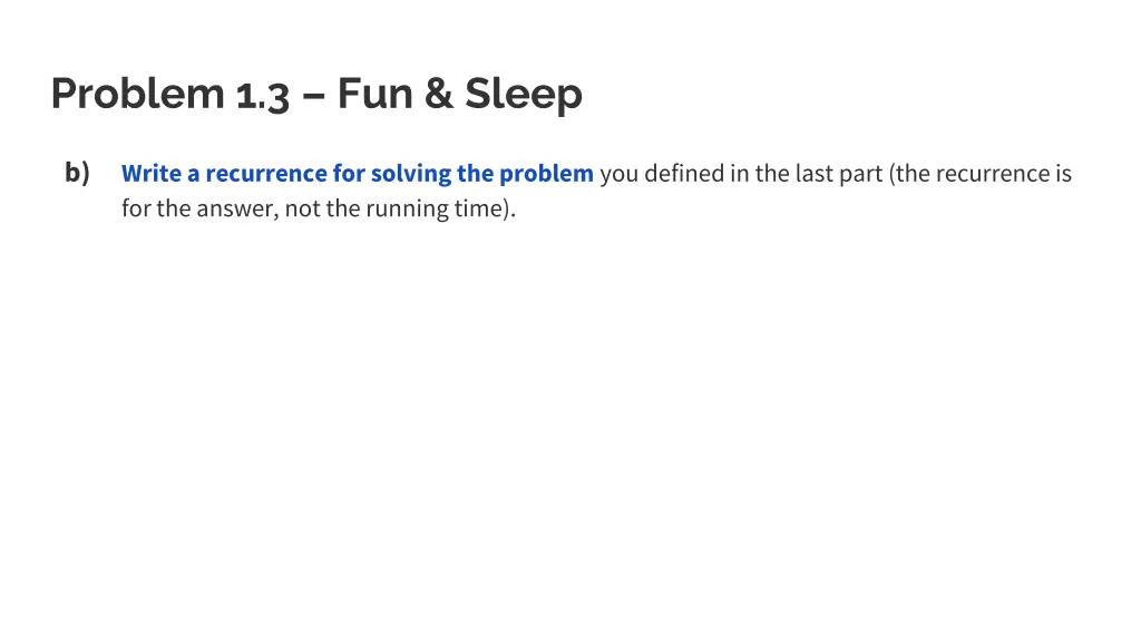 problem 1 3 fun sleep 4
