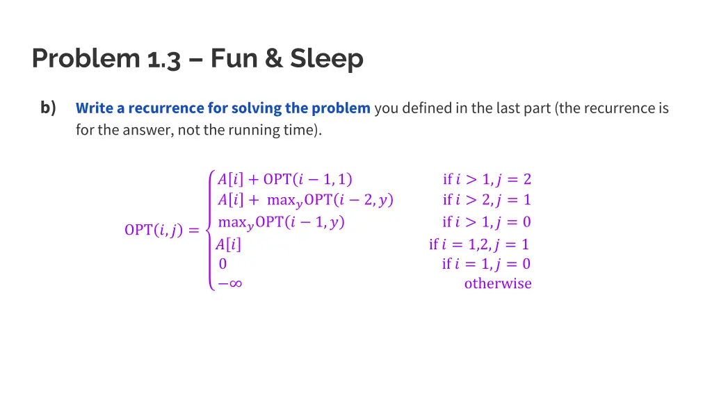 problem 1 3 fun sleep 5