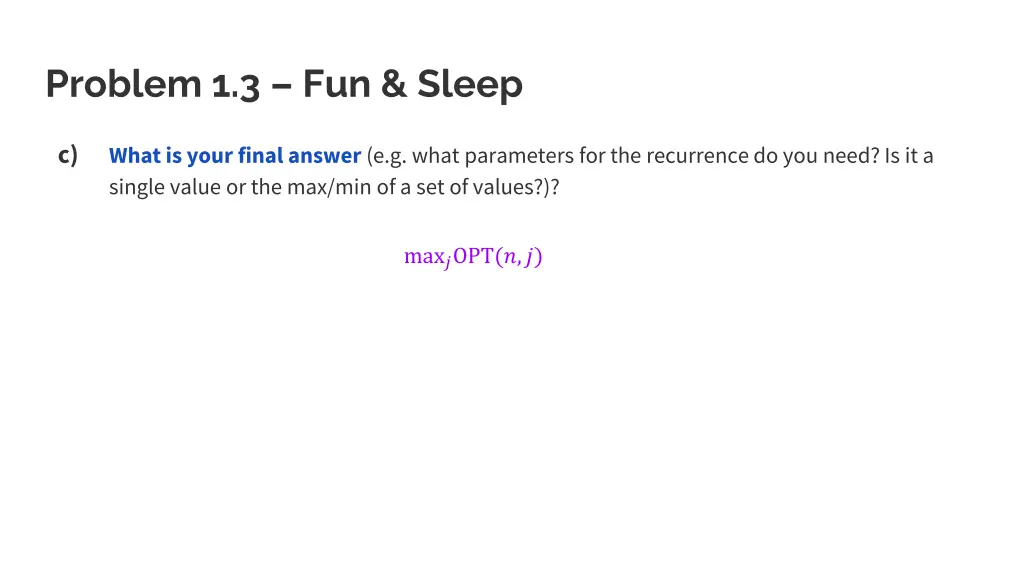 problem 1 3 fun sleep 7