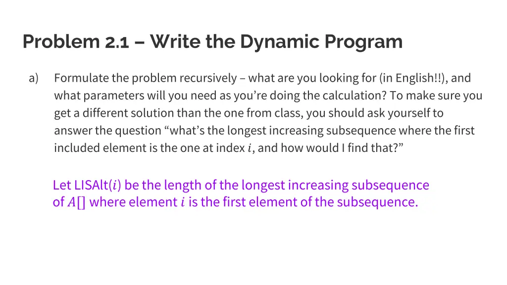 problem 2 1 write the dynamic program 2