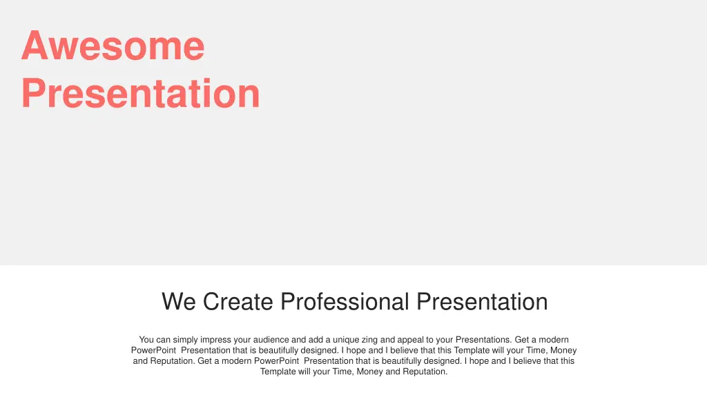 awesome presentation