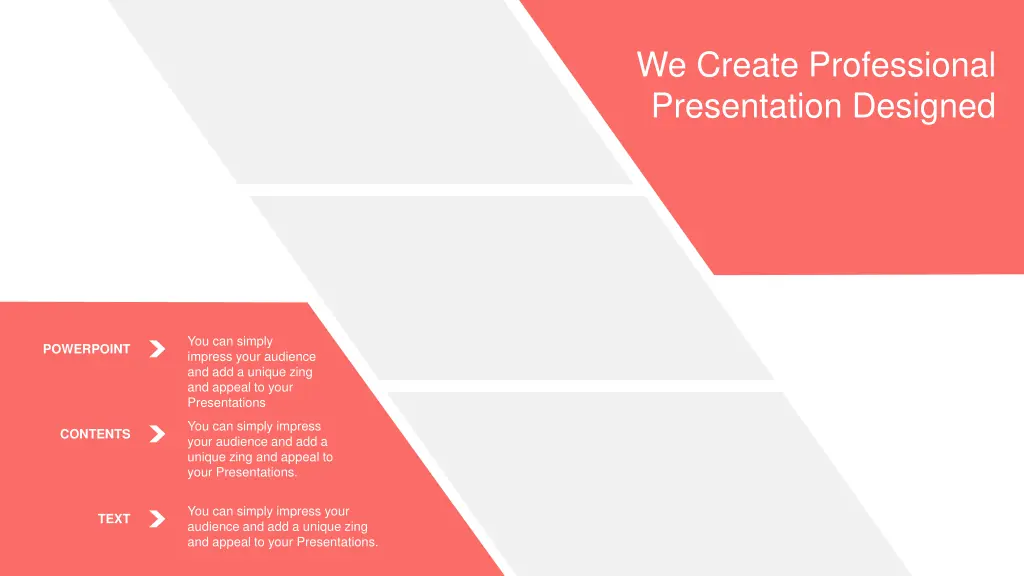 we create professional presentation designed