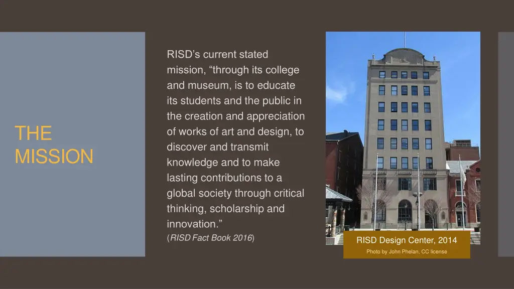 risd s current stated mission through its college