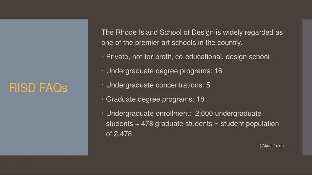 the rhode island school of design is widely