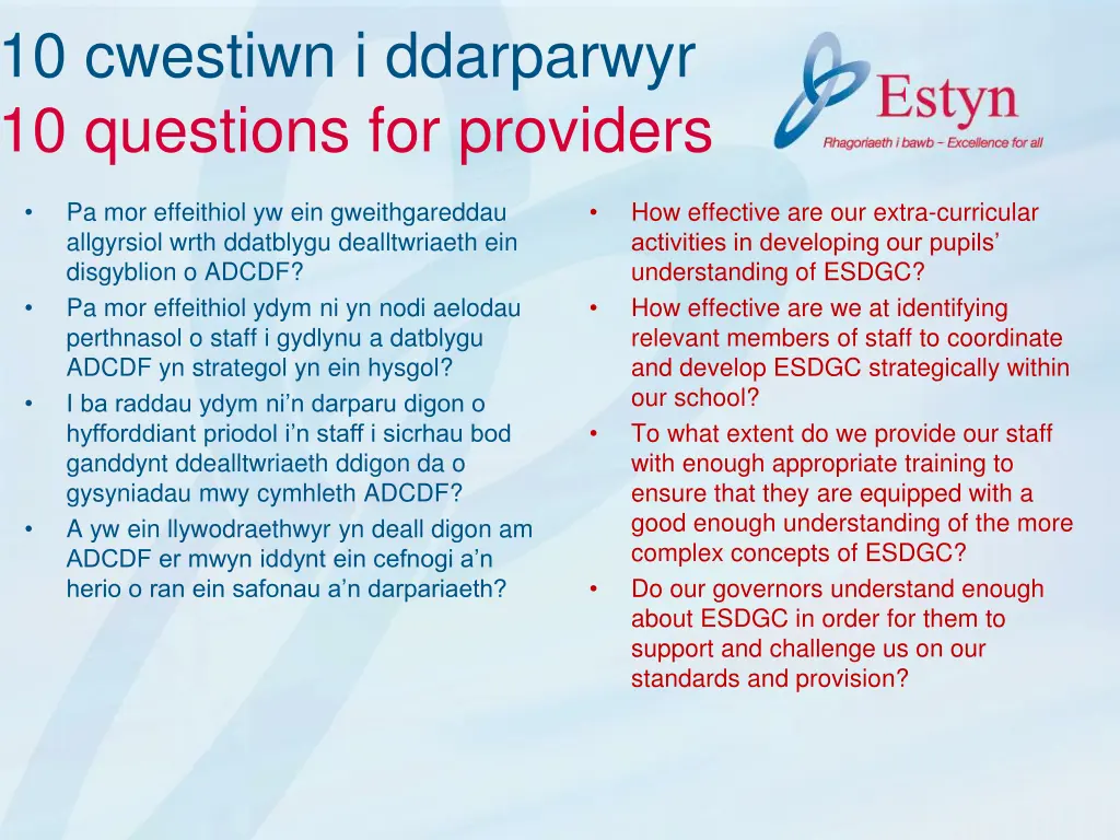 10 cwestiwn i ddarparwyr 10 questions 1
