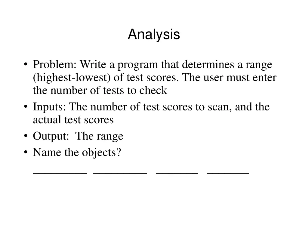 analysis