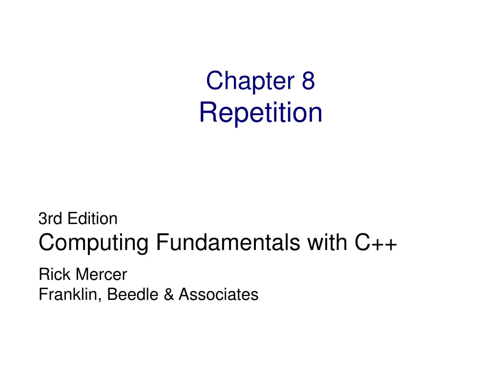 chapter 8 repetition