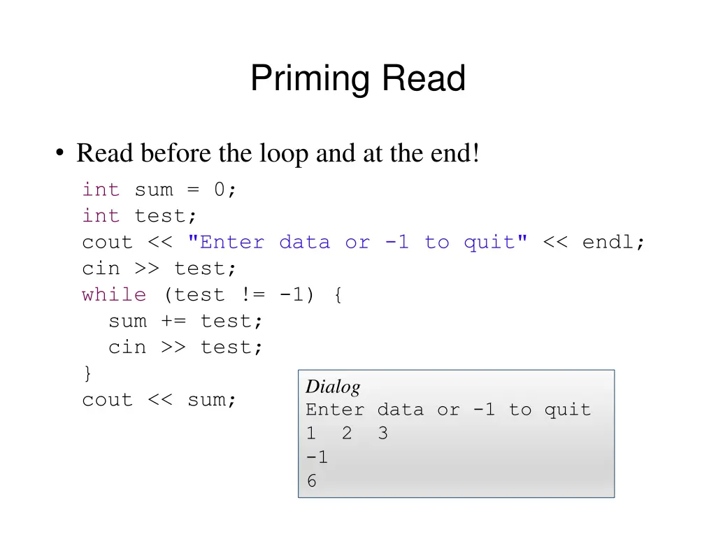 priming read