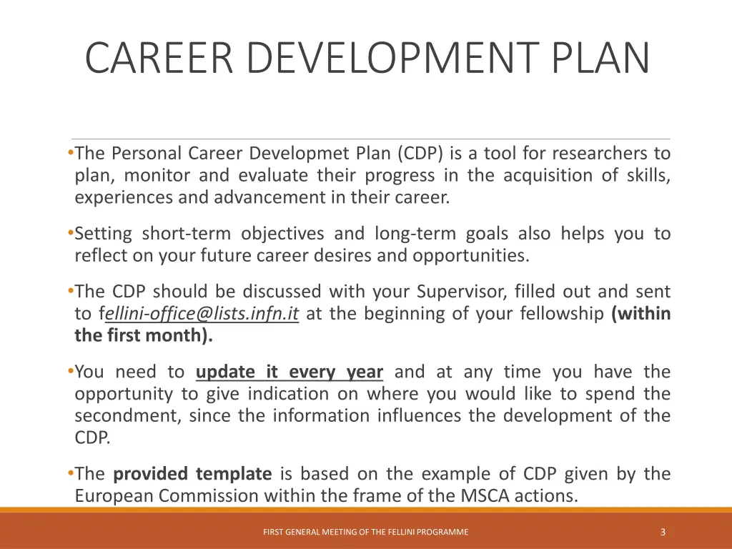 career development plan