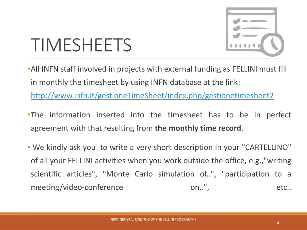 timesheets